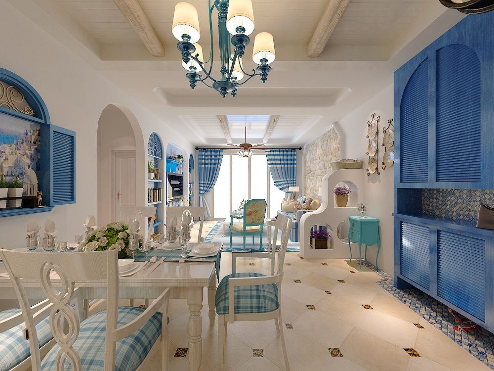 125平米的房子装修只花了200万，地中海风格让人眼前一亮！