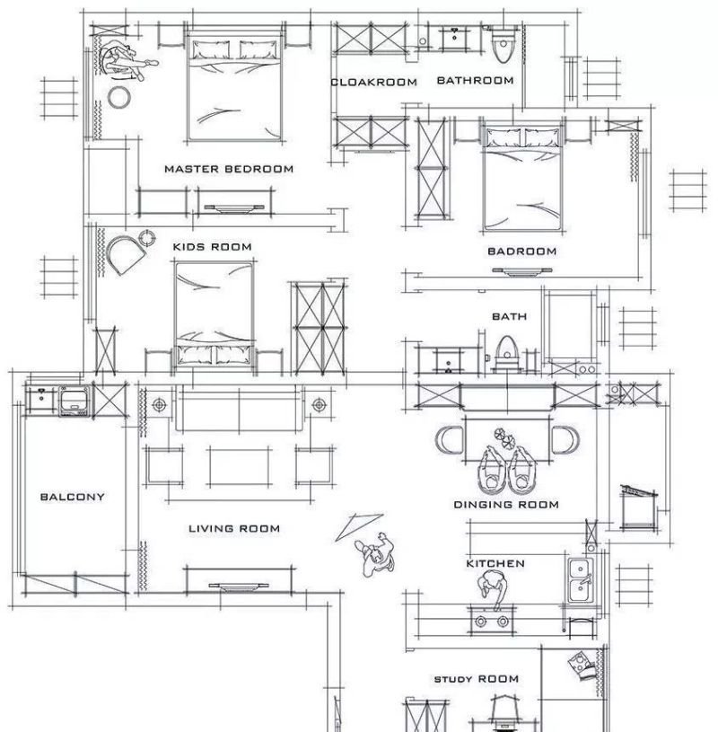 现代风格三居室装修案例，133平米的房子装修多少钱？