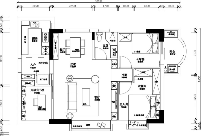 97平米三居室的简约风格案例，只花11万！