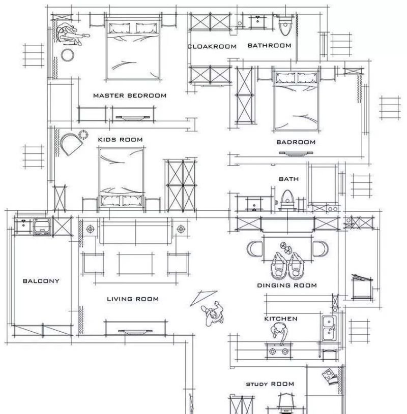 133平米的房子能装修成什么效果？现代风格三居室装修案例！