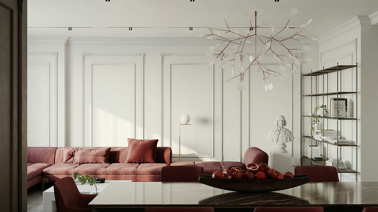 107平米的三居室装修案例欣赏，将简欧风融入到现代生活当中。
