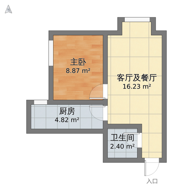 60平米一居室设计说明，45万元装修的现代风格有什么效果？