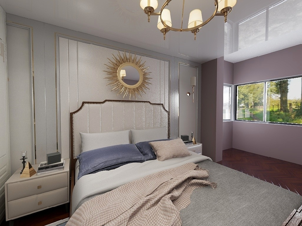 126平米三居室设计说明，10万元装修的现代风格有什么效果？