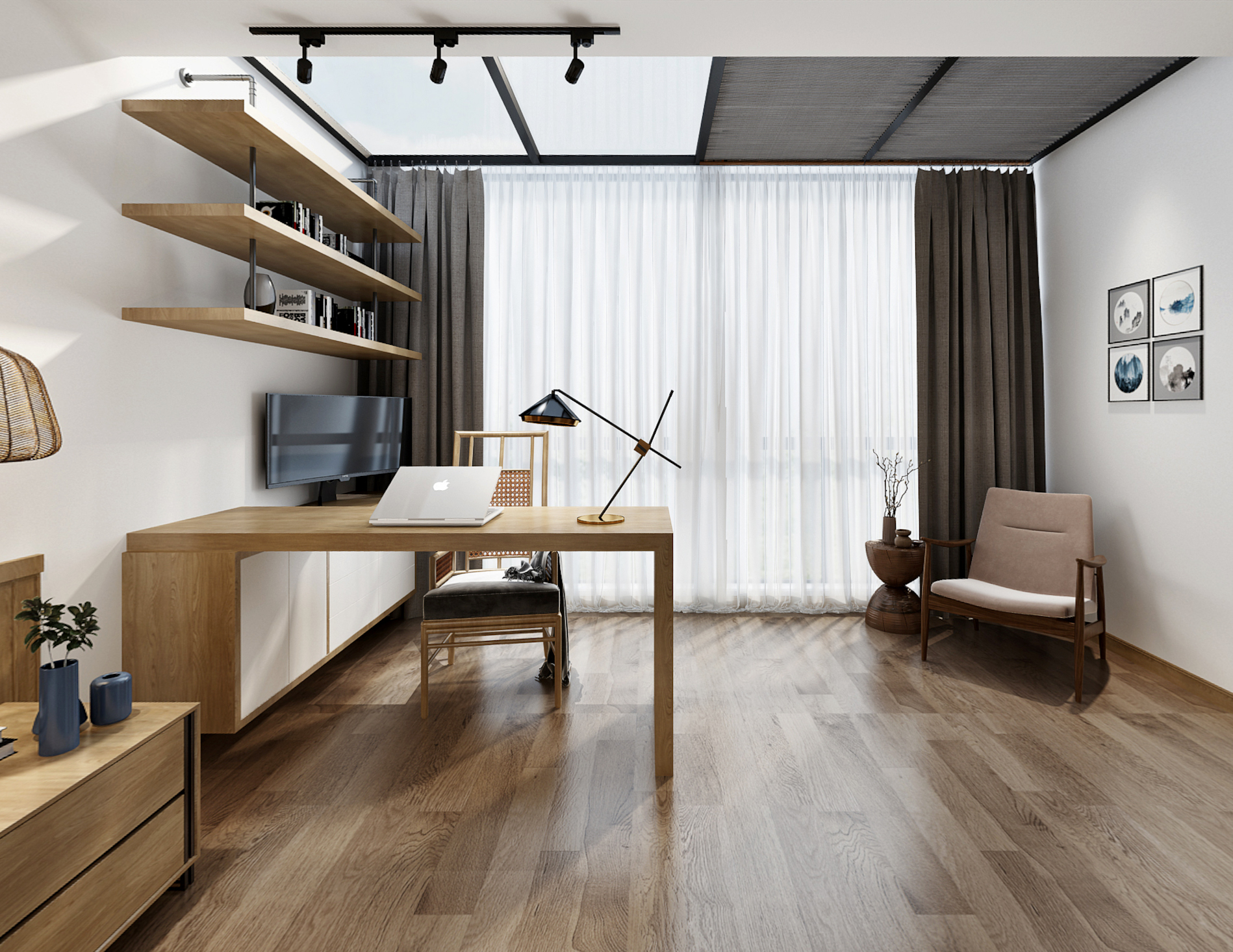 153平米的四居室装修案例欣赏，将日式风融入到现代生活当中。