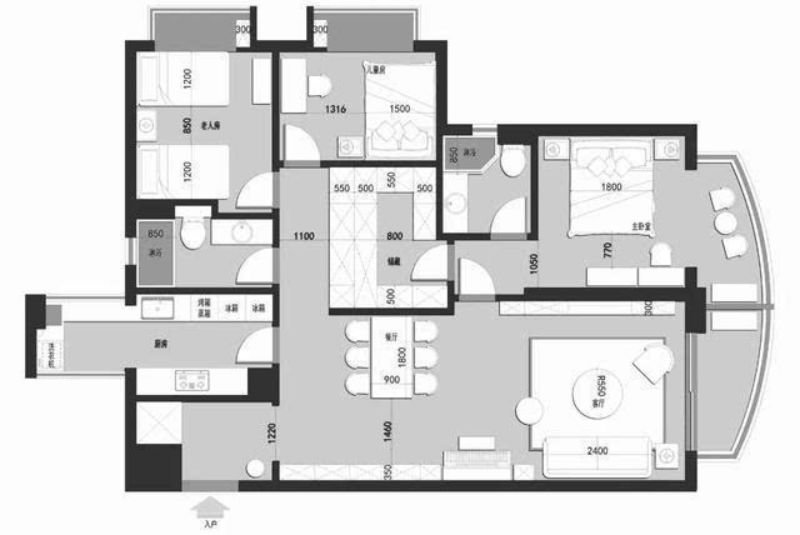 北欧风格二居室装修案例，93平米的房子装修多少钱？