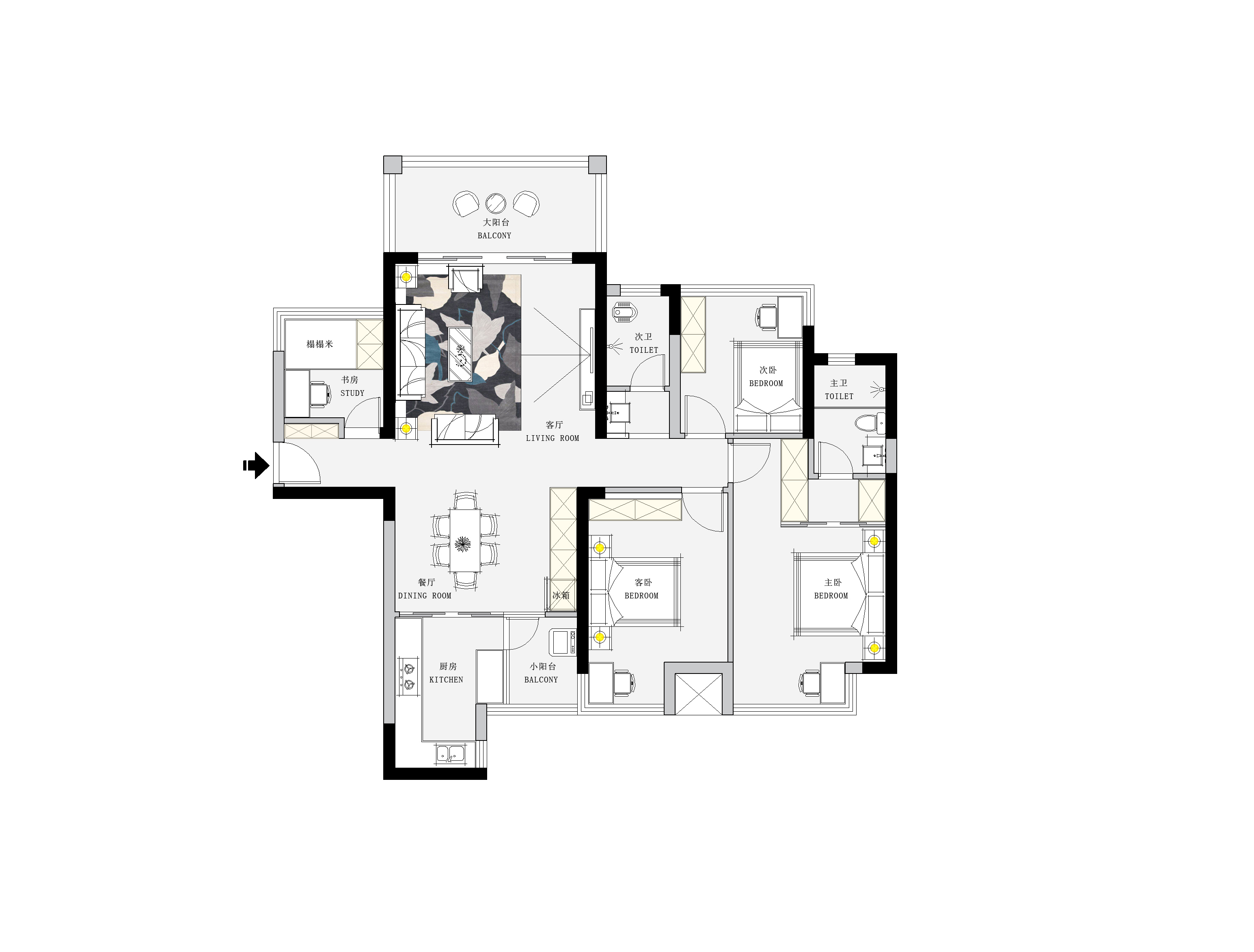 129平米中式风格三居室，预算11万，点击看效果图！