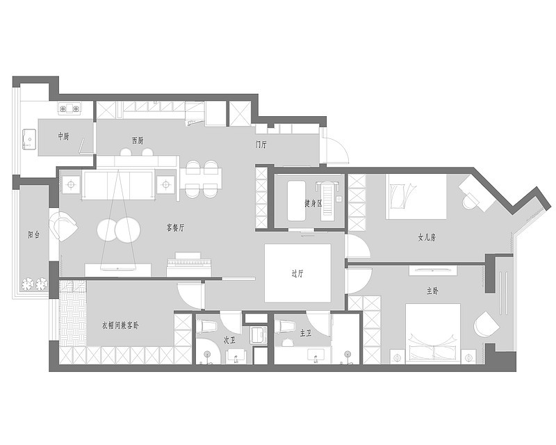 125平米的房子能装修成什么效果？北欧风格四居室装修案例！