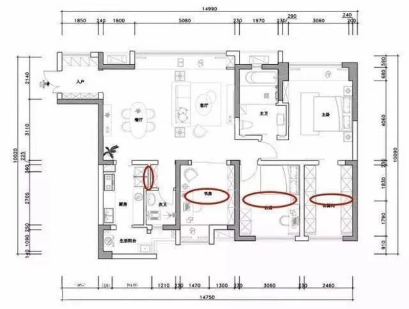 111平米三居室设计说明，16万元装修的欧式风格有什么效果？
