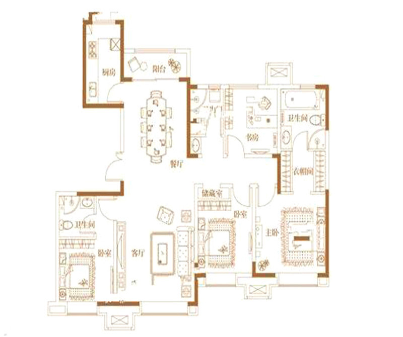 143平米的房子装修多少钱？中式风格四居室设计说明！