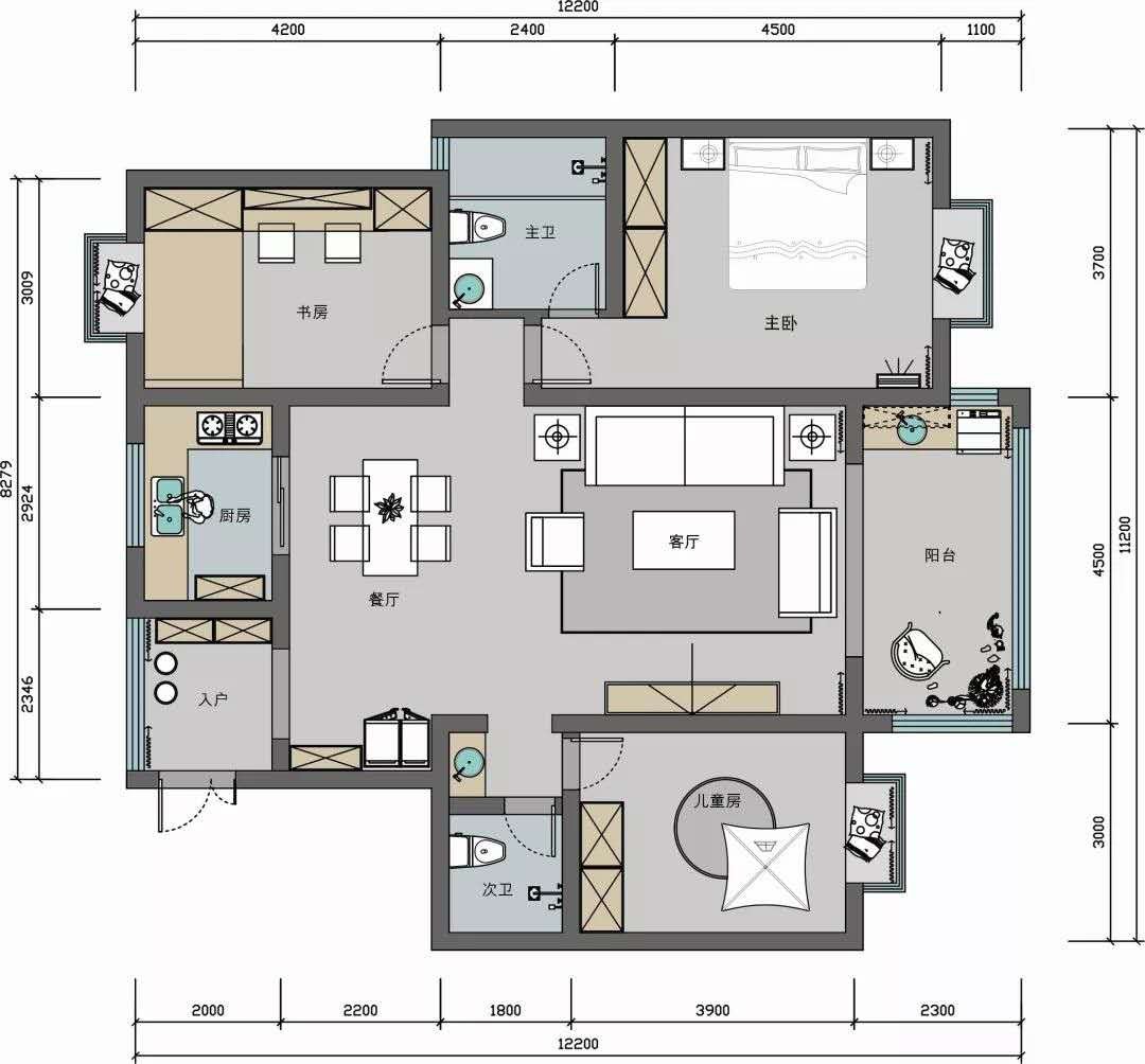99平米的房子包括哪些功能间？装修成美式风格三居室好不好？