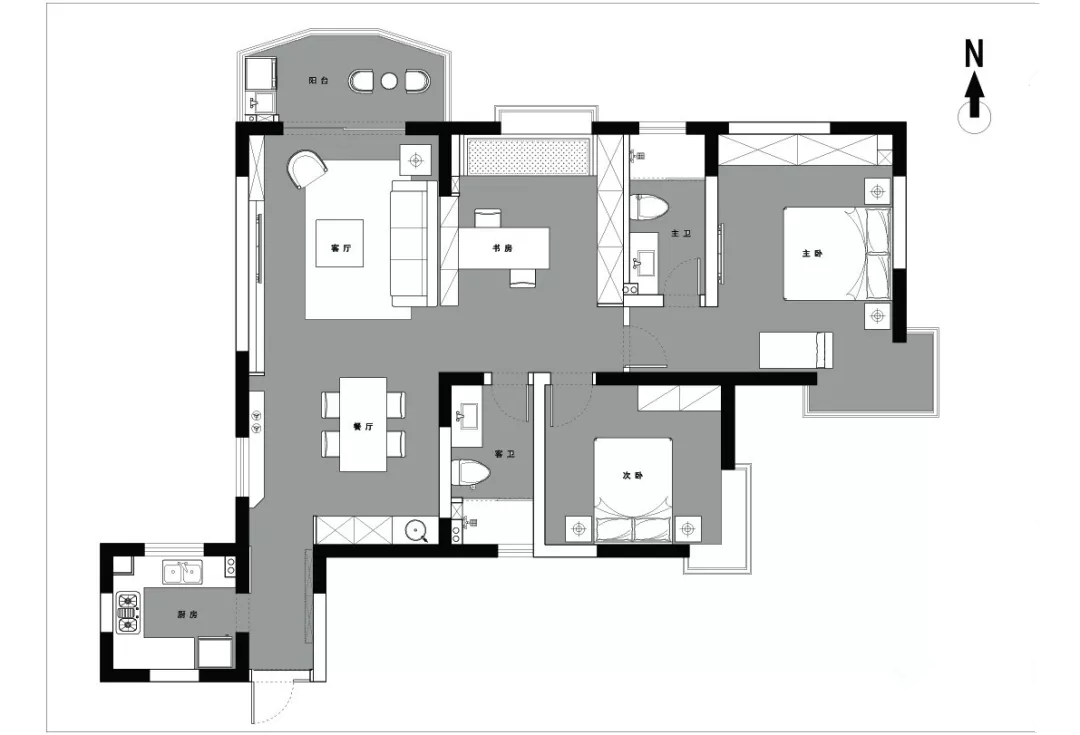 新房78平米二居室现代风格，装修只用了8万，谁看谁说划算！