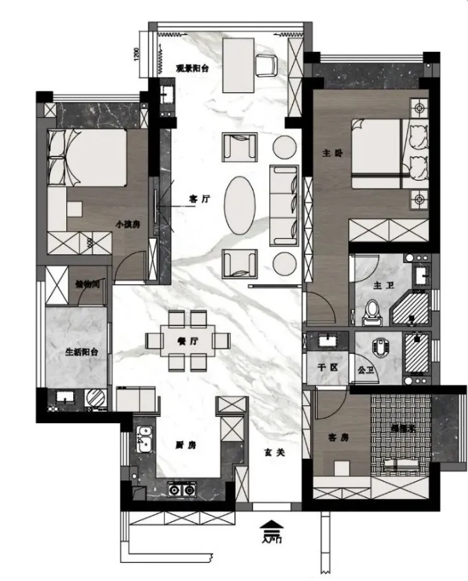 136平米的三居室要怎么装修才出其不意，选择现代风格准没错！