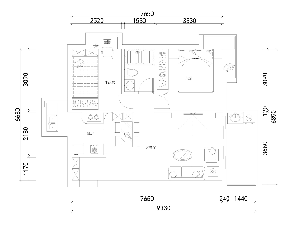 84平米的房子能装修成什么效果？现代风格二居室装修案例！