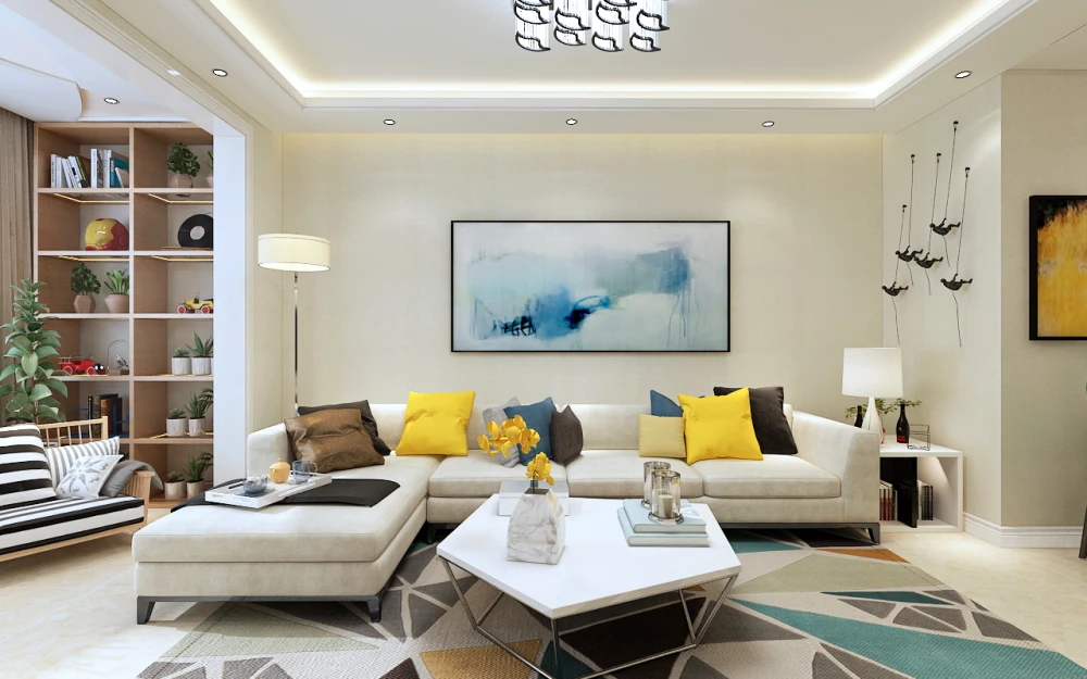 65平米的二居室装修案例欣赏，将现代风融入到现代生活当中。