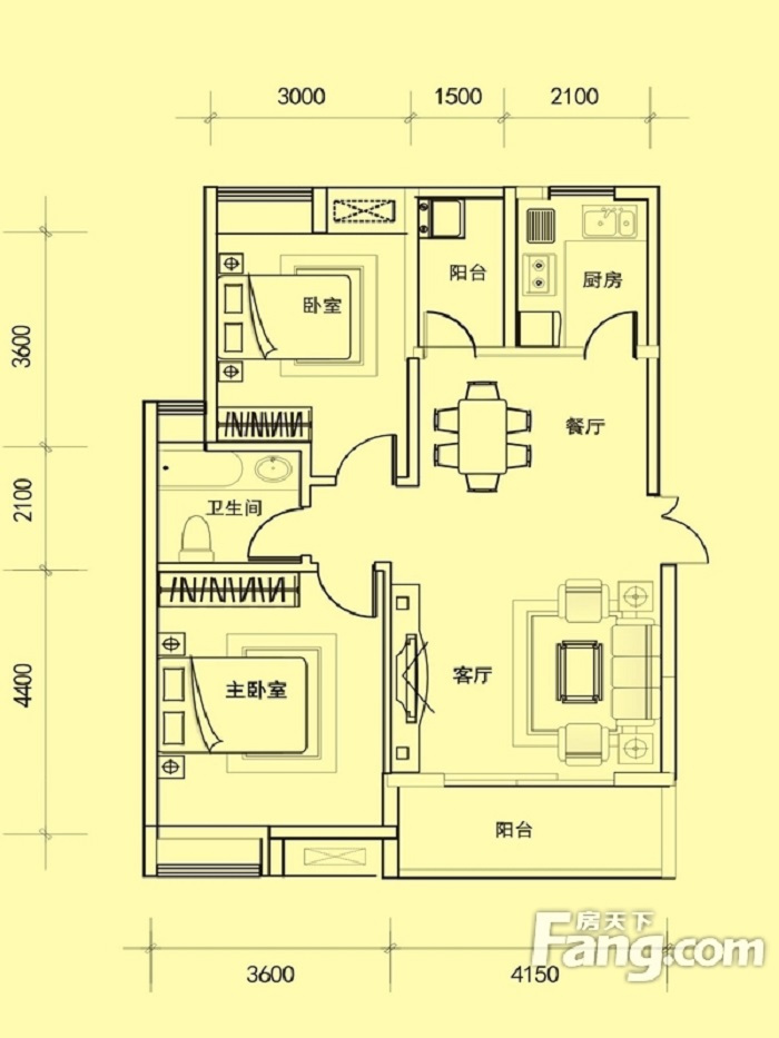 二居室的房子多大面积好？8万元的轻奢风格设计说明！