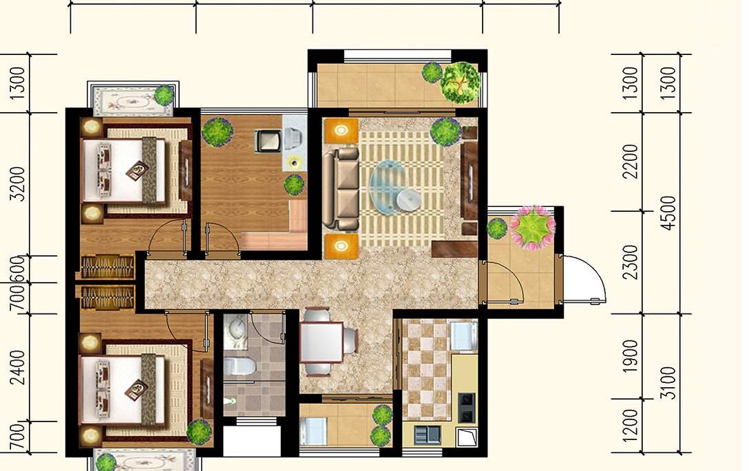 88平米的房子能装修成什么效果？现代风格三居室装修案例！