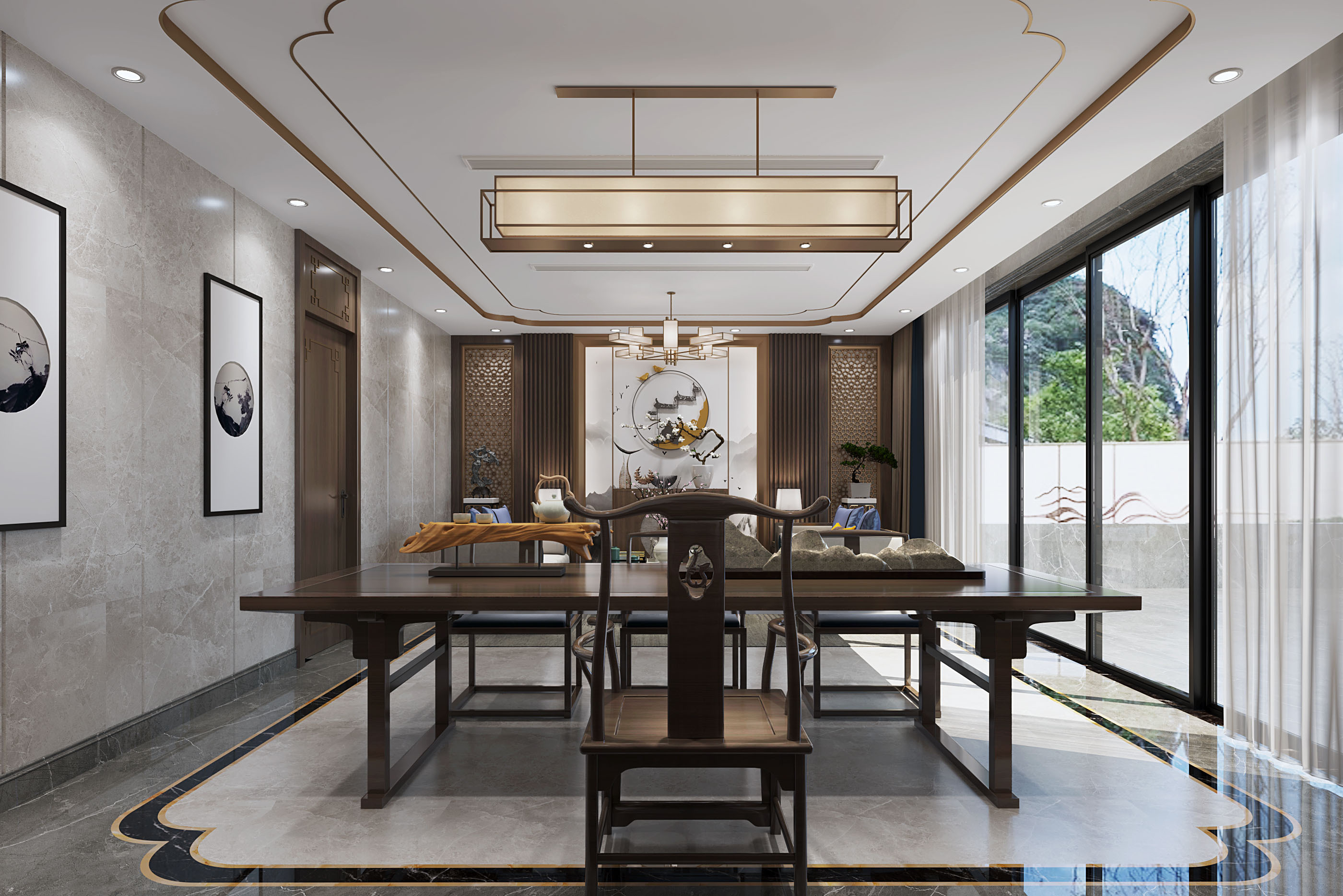 400平米的房子装修只花了56万，中式风格让人眼前一亮！