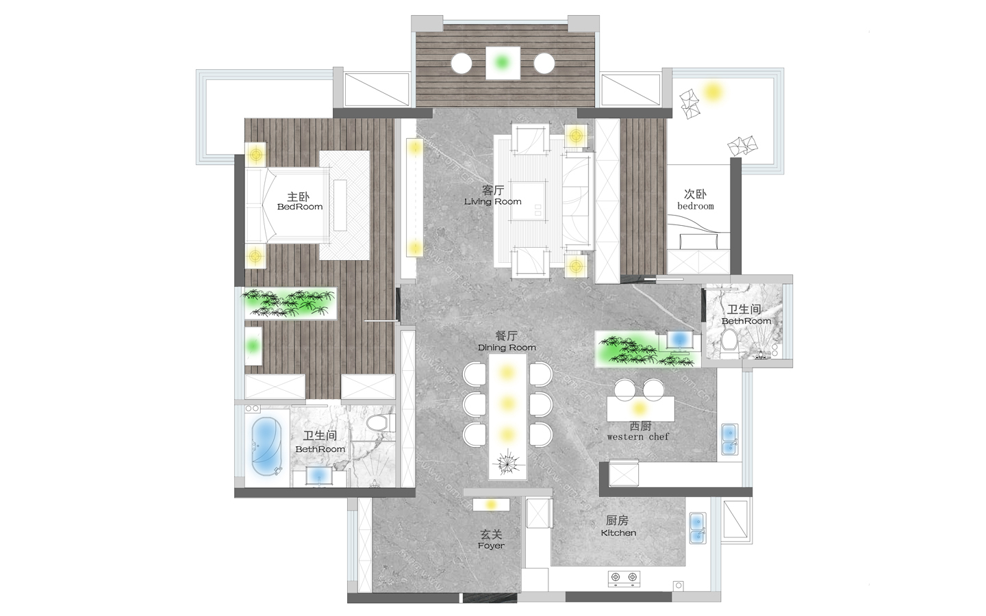 110平米的房子能装修成什么效果？中式风格二居室装修案例！