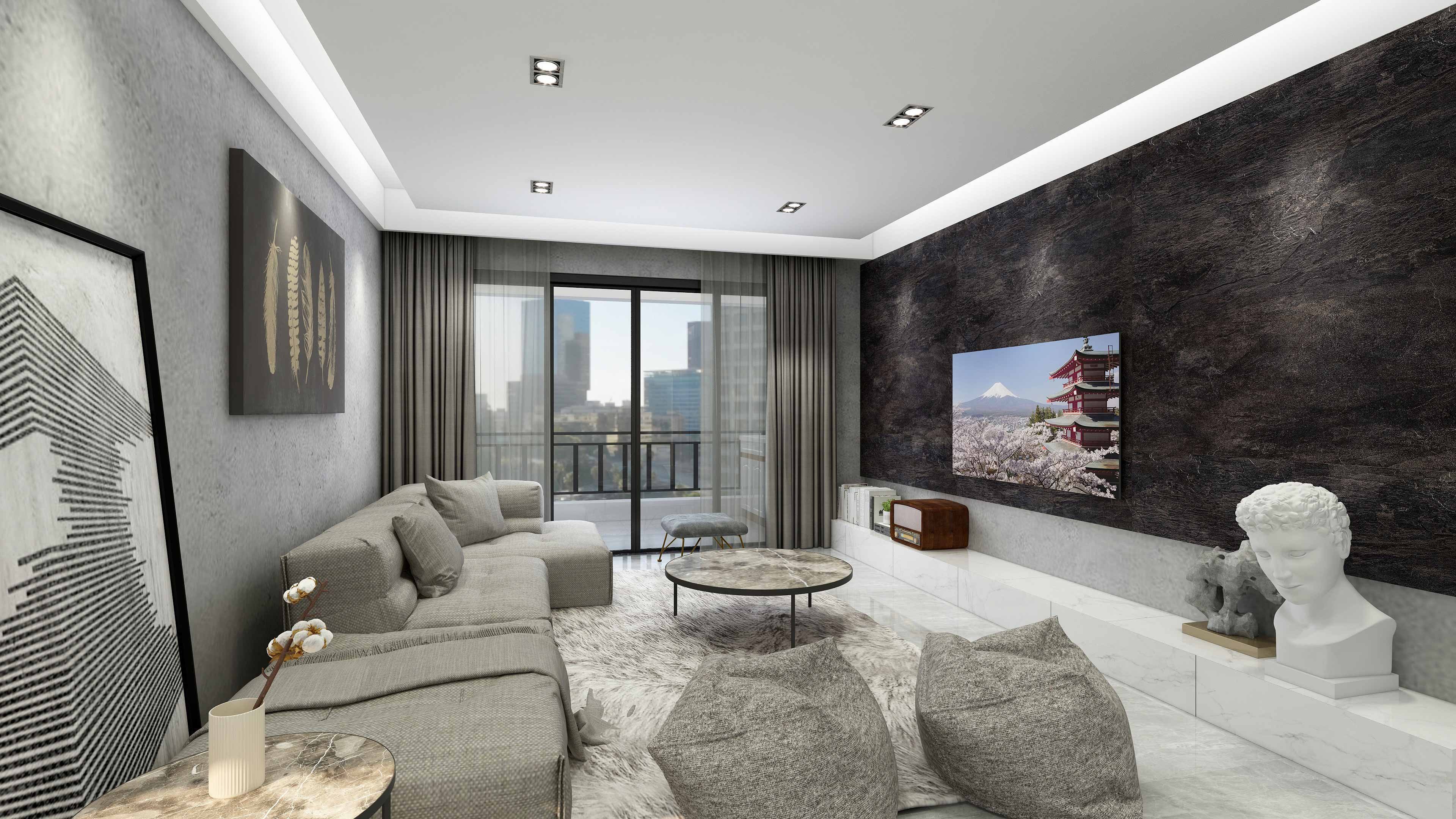 93平米三居室设计说明，7万元装修的现代风格有什么效果？