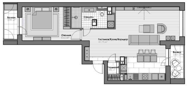 新房70平米二居室现代风格，装修只用了6万，谁看谁说划算！