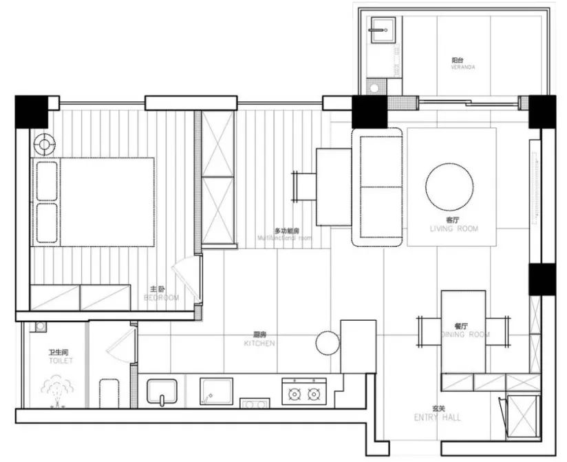 新房50平米二居室现代风格，装修只用了6万，谁看谁说划算！