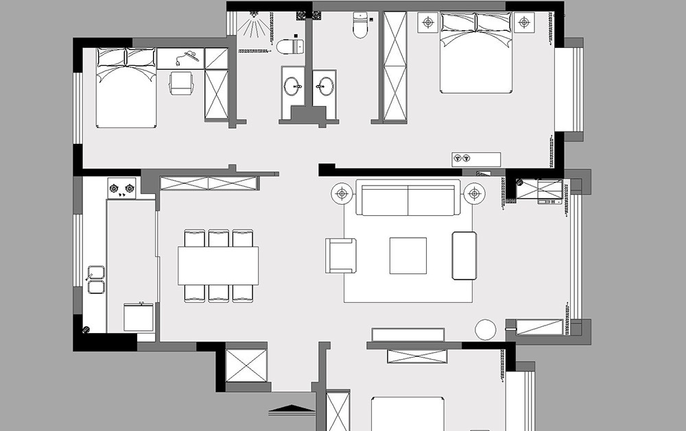 140平米的房子装修多少钱？中式风格三居室设计说明！