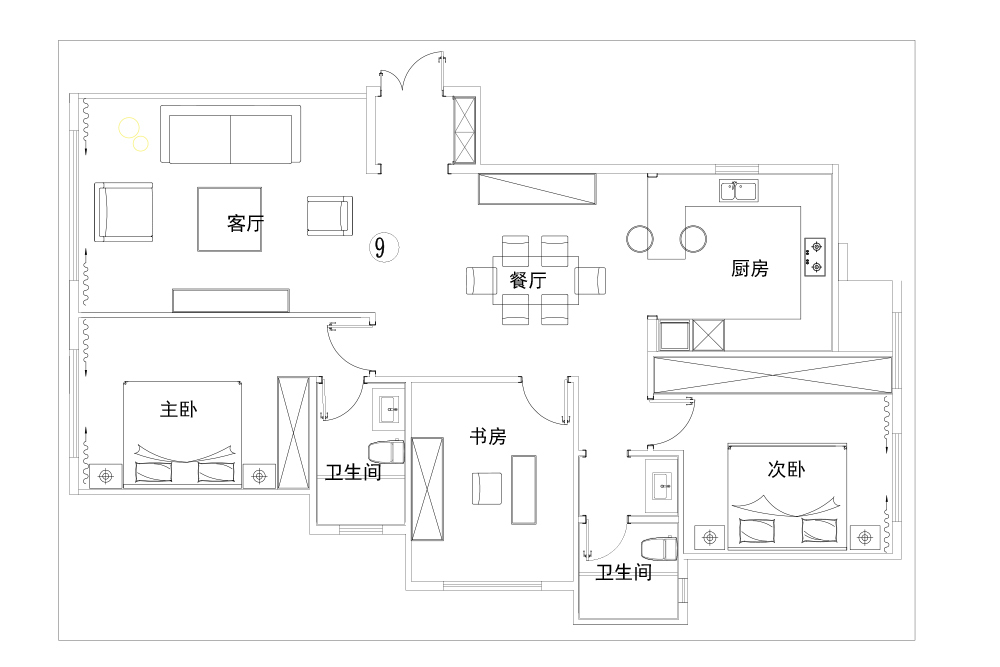 116平米的房子能装修成什么效果？现代风格三居室装修案例！