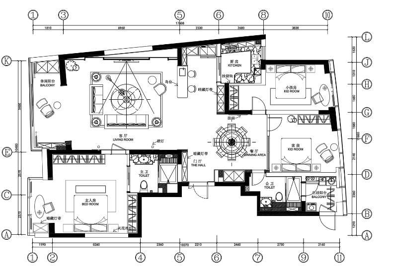 146平米三居室的现代风格案例，只花32万！