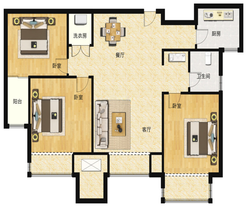 95平米的三居室装修价格是多少？10装修成什么效果？