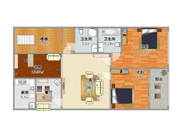 100平米的房子包括哪些功能间？装修成简美风格三居室好不好？