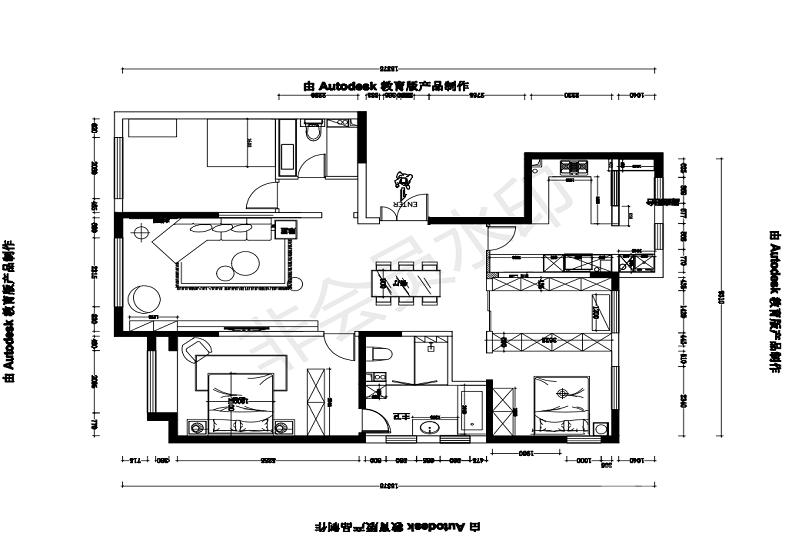 138平米三居室设计说明，42万元装修的现代风格有什么效果？
