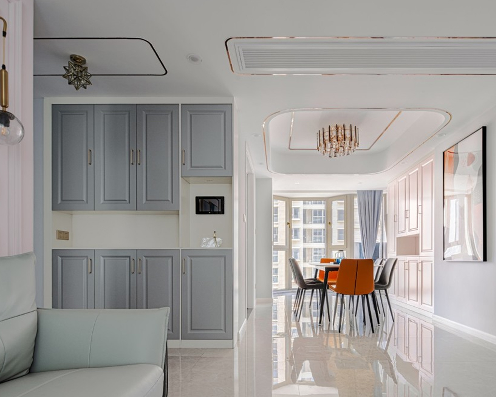 120平米的三居室，质感与时尚并存的现代风装修。