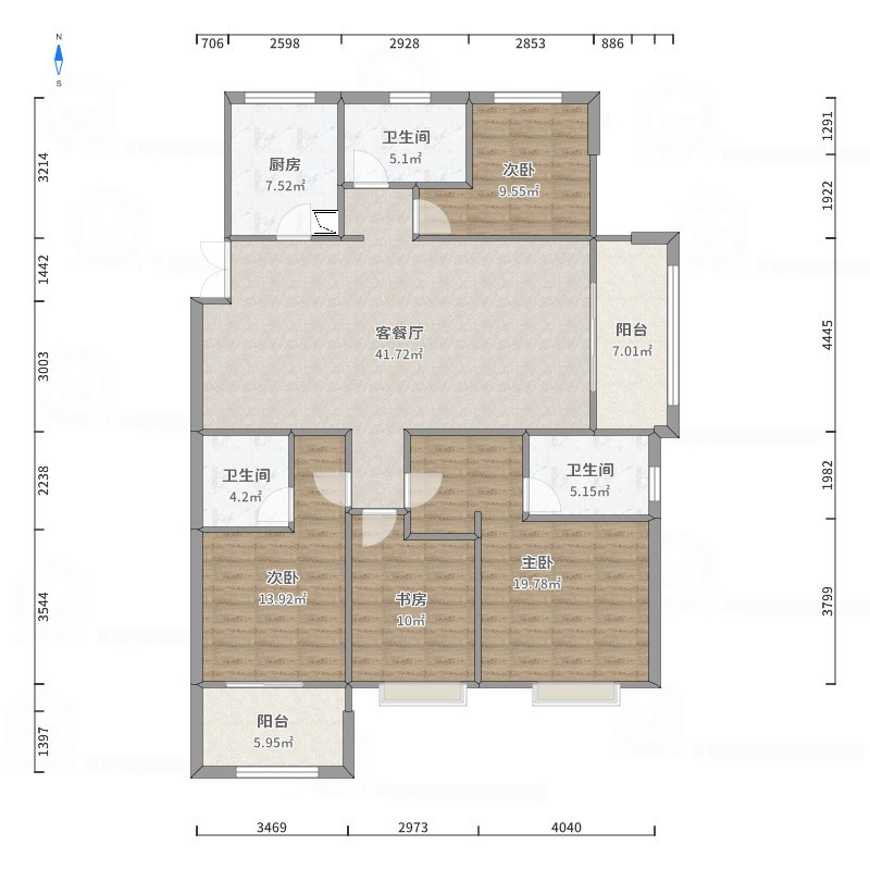 97平米的二居室装修价格是多少？13装修成什么效果？