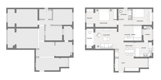 135平米三居室的北欧风格案例，只花28万！