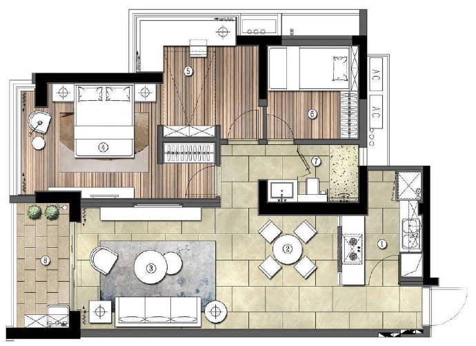 102平米的房子能装修成什么效果？中式风格三居室装修案例！
