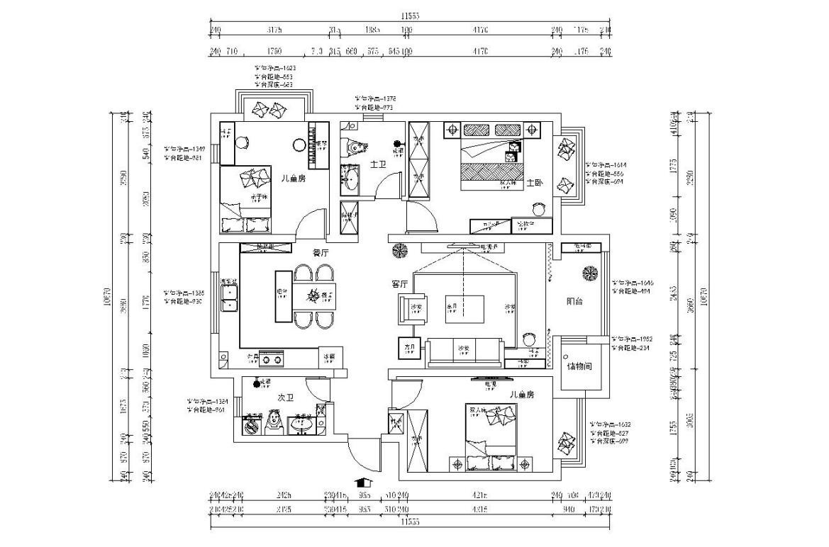 129平米的房子包括哪些功能间？装修成新中式风格三居室好不好？