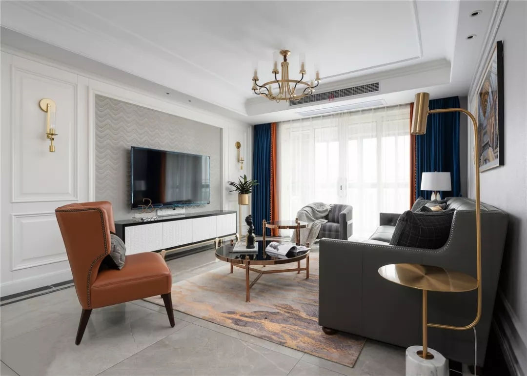 137平米三居室设计说明，12万元装修的美式风格有什么效果？