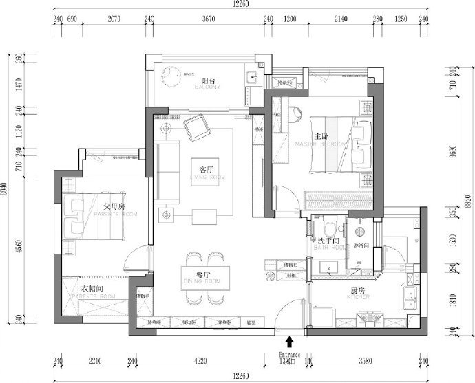 北欧风格三居室装修案例，92平米的房子装修多少钱？