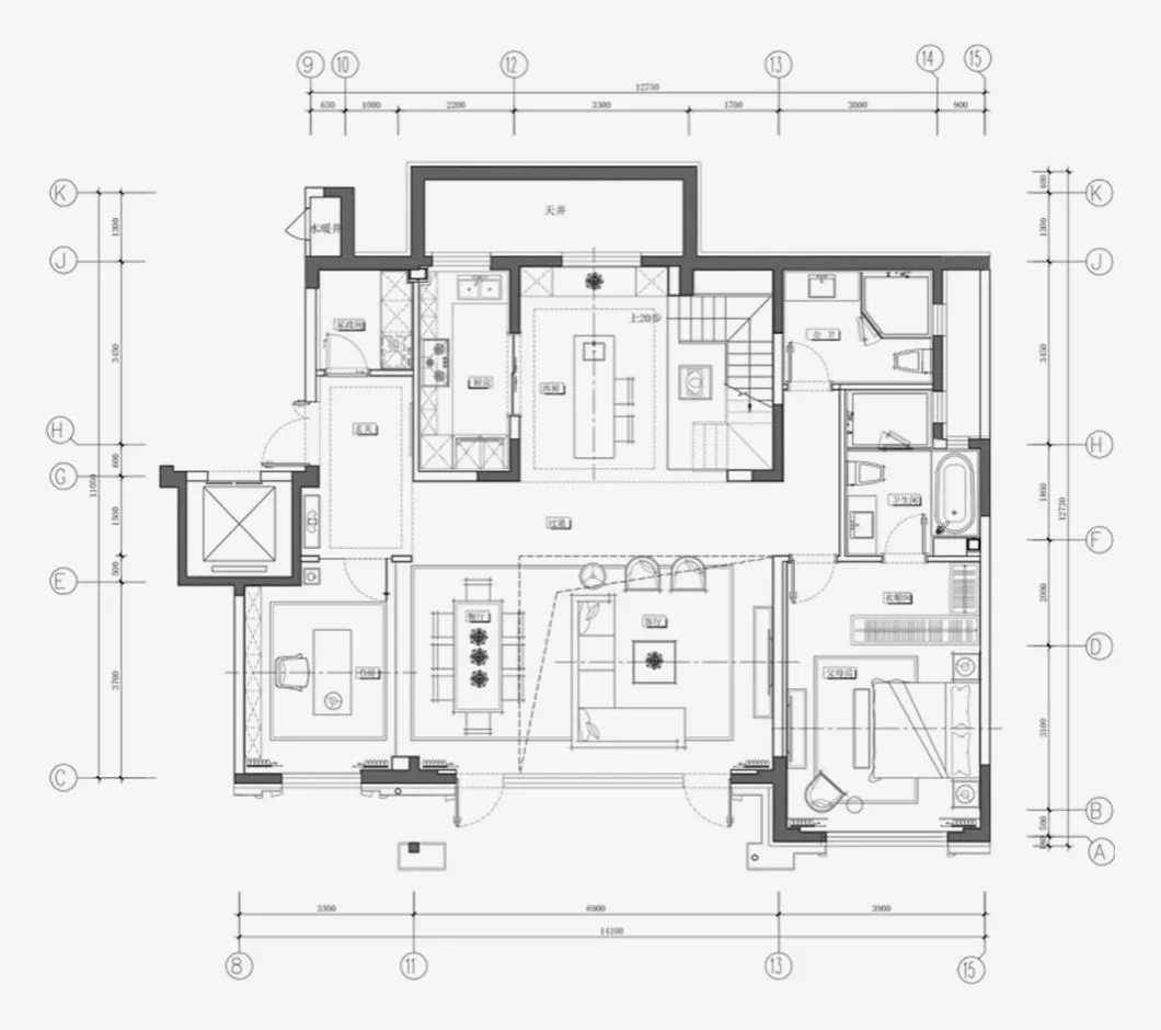 116平米三居室设计说明，10万元装修的日式风格有什么效果？