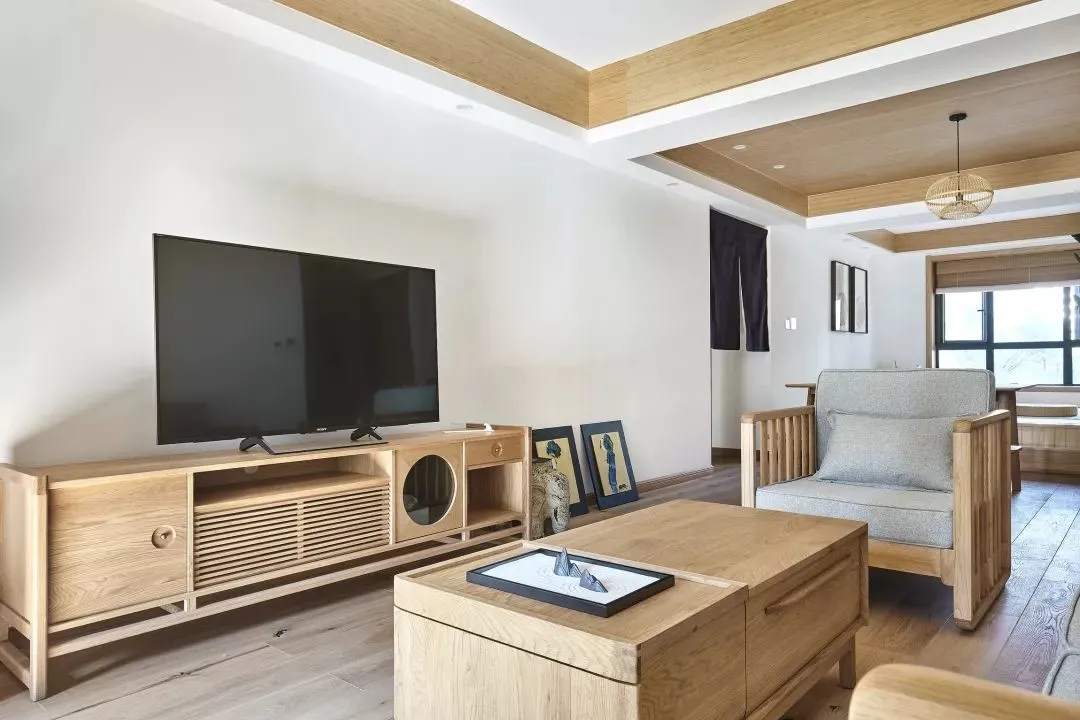 116平米三居室设计说明，10万元装修的日式风格有什么效果？