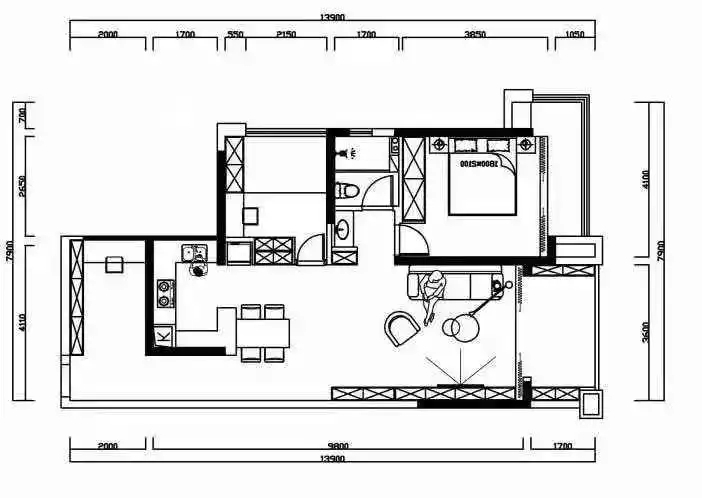80平米的房子能装修成什么效果？美式风格二居室装修案例！