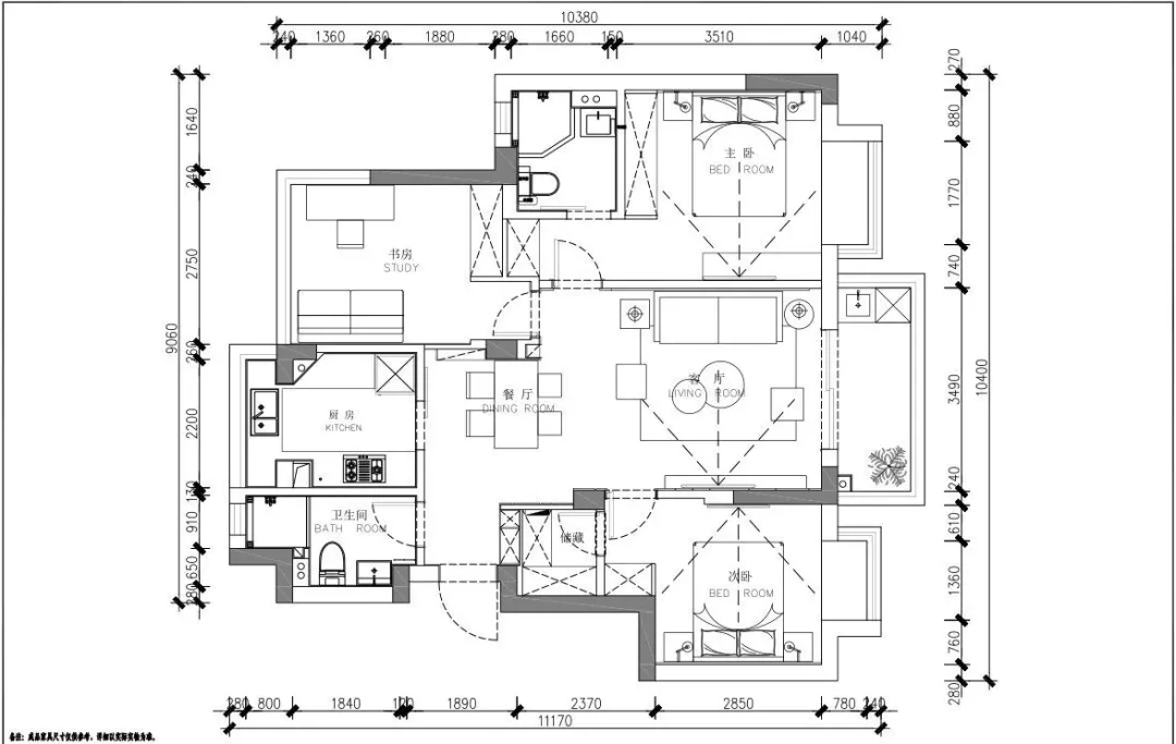 现代风格三居室装修案例，95平米的房子装修多少钱？