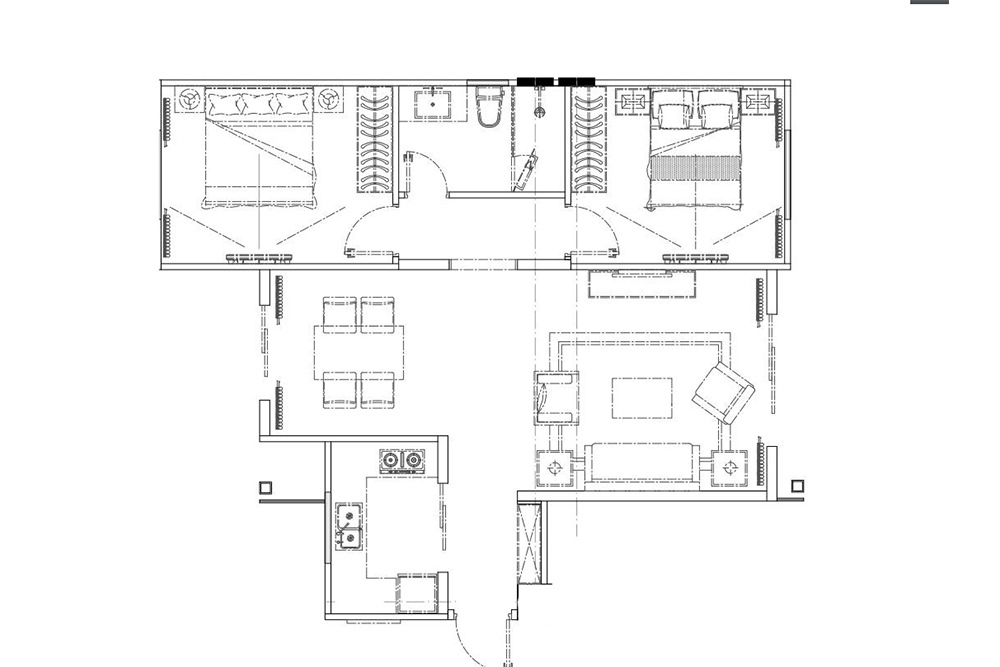 86平米现代风格二居室，预算18万，点击看效果图！