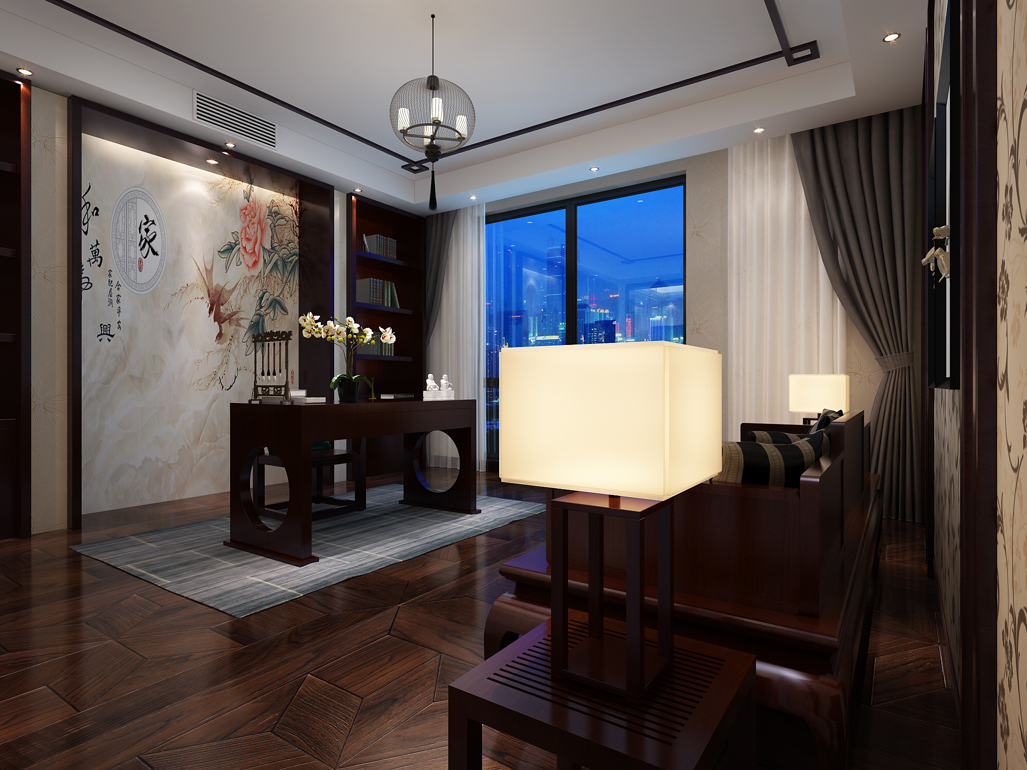 花80万元装修这套236平米的三居室，新中式风格，给大家晒晒！