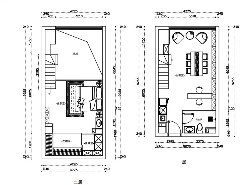 金辉45平米loft现代简约风格装修设计案例