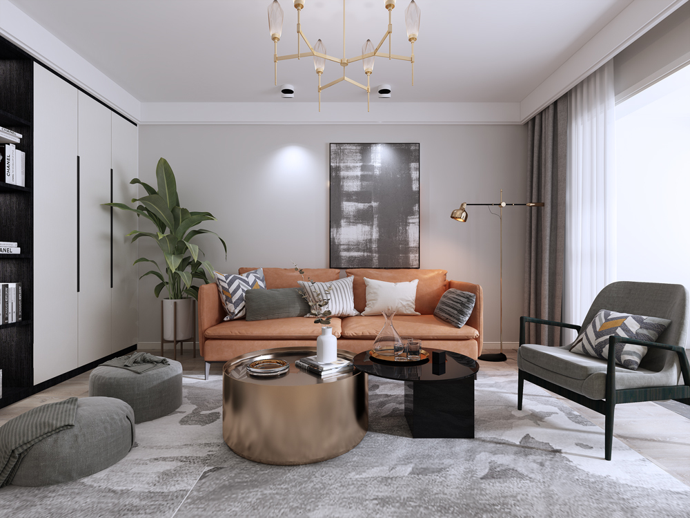创业公寓“橘”170平简约风格