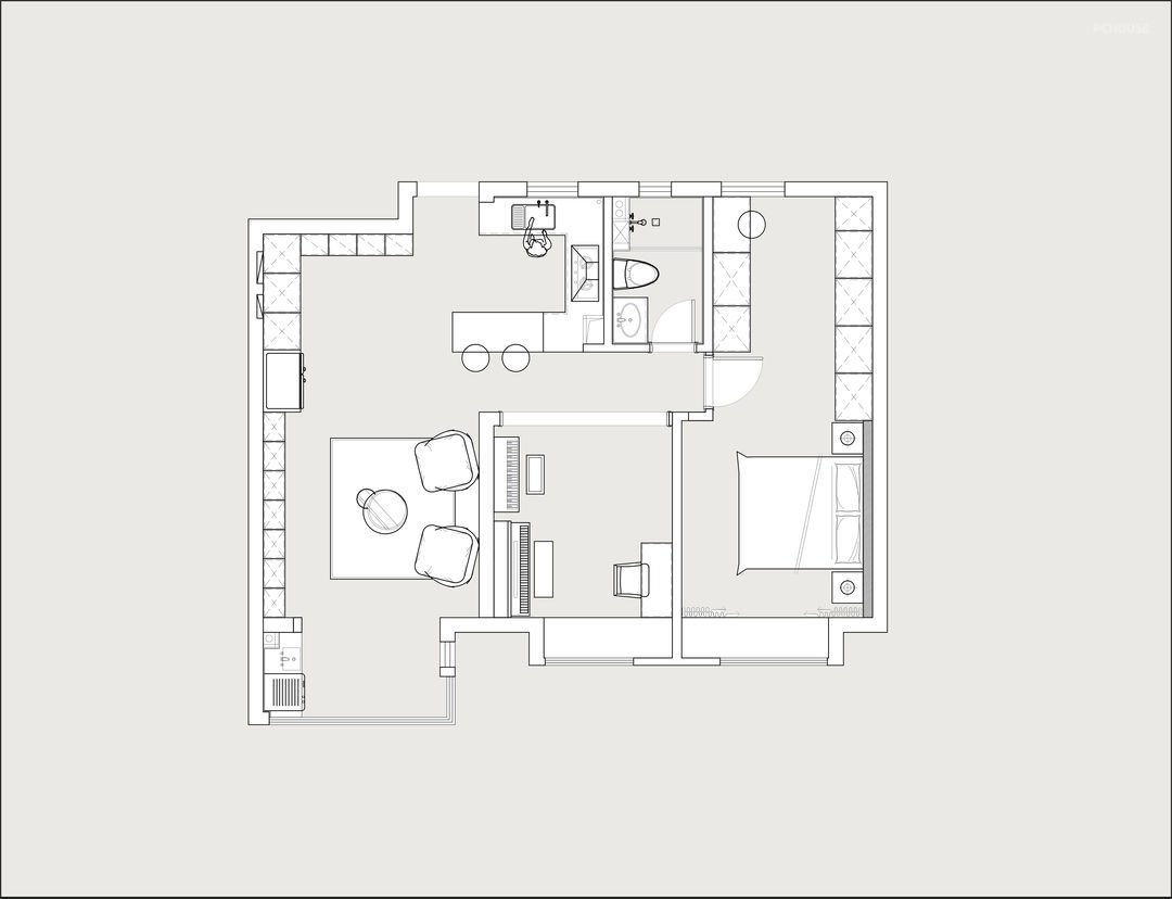 【35平极简小公寓】让小房子也住出优雅舒适