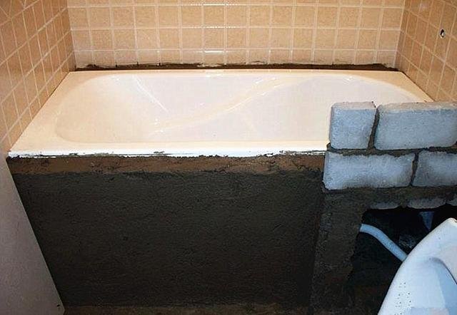 砌筑浴缸图片