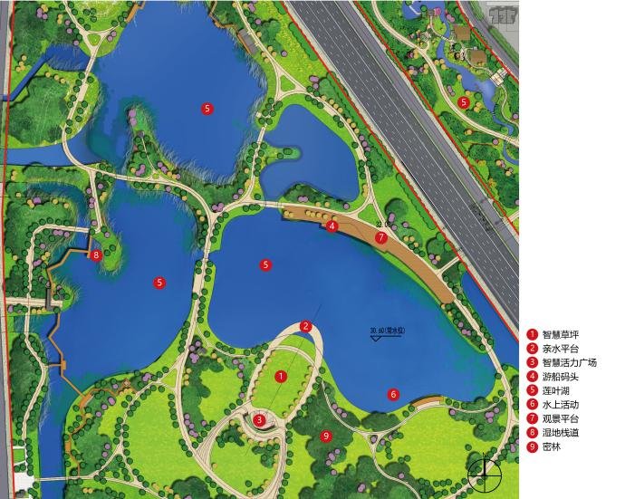 芙蓉湖公园路线图图片