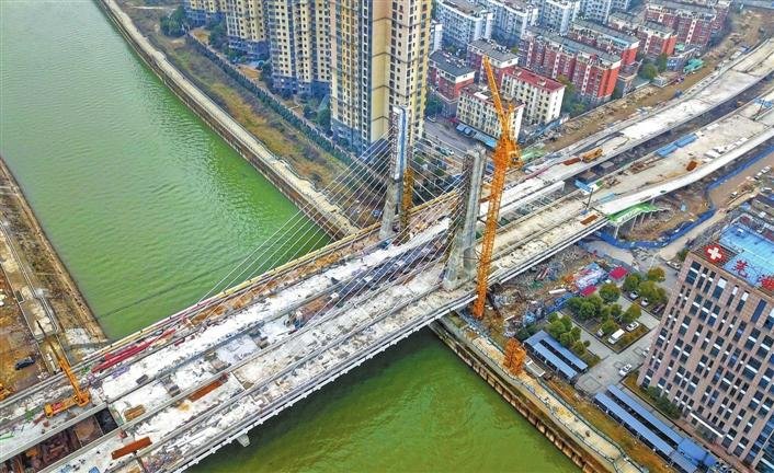 新中江桥改建主体即将完工 预计将在9月份建成通车